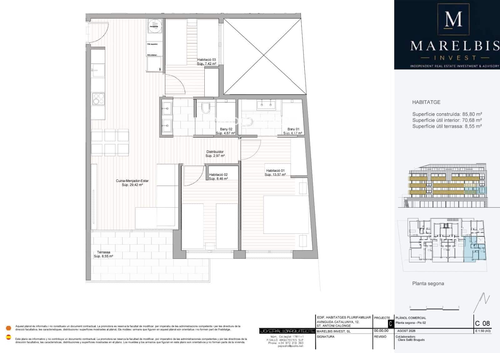 3 sypialnia Mieszkanie na sprzedaż w Sant Antoni de Calonge z basenem - 340 000 € (Ref: 10183569)