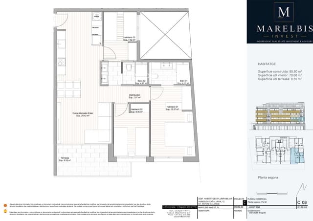 3 sypialnia Mieszkanie na sprzedaż w Sant Antoni de Calonge, Calonge i Sant Antoni z basenem - 340 000 € (Ref: 10183569)