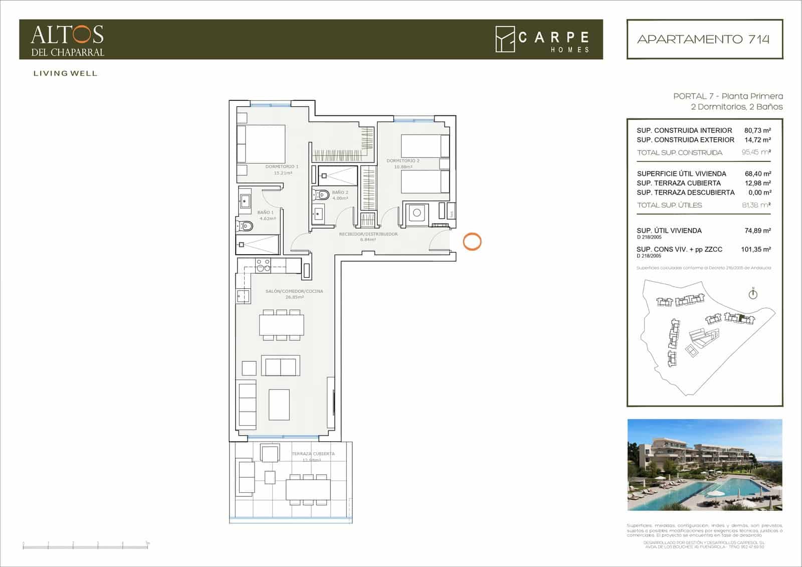 2 bedroom Apartment for sale in Mijas with pool garage - € 451,000 (Ref: 8758605)
