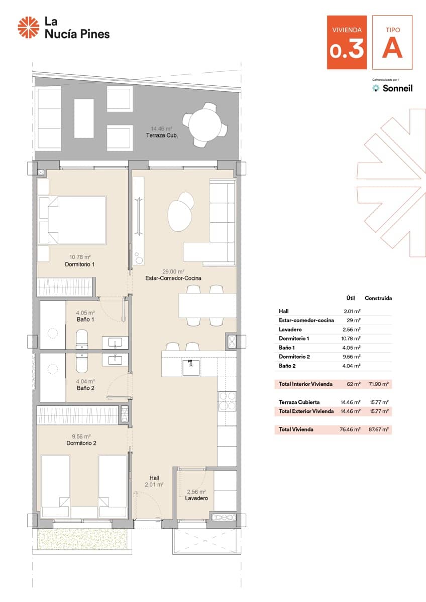 2 soverom Leilighet til salgs i La Nucia med svømmebasseng garasje - € 306 711 (Ref: 8820826)