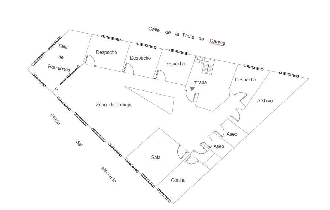 Ufficio in vendita in Valencia citta - 585.000 € (Rif: 9400947)