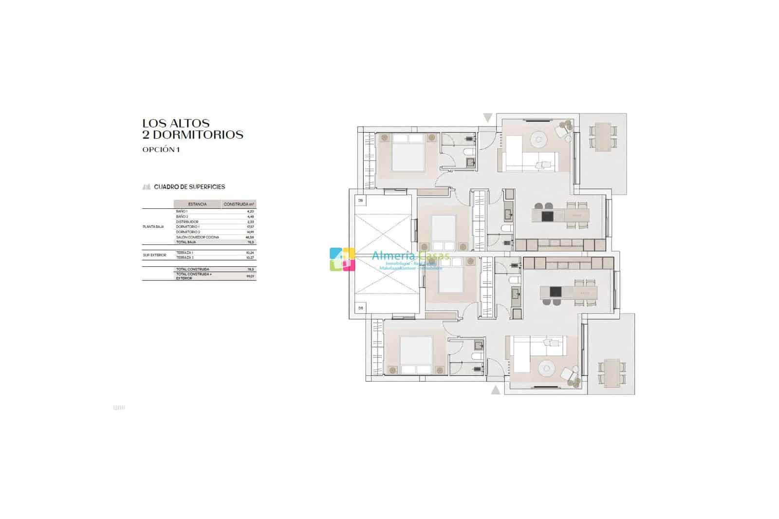 2 slaapkamer Appartement te koop in Mojacar met zwembad - € 305.000 (Ref: 8598710)