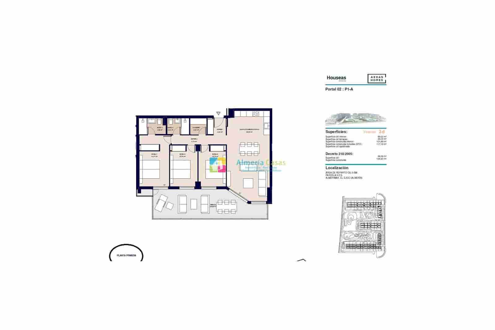 2 soveværelse Lejlighed til salg i Almerimar med swimmingpool - € 237.000 (Ref: 9004230)