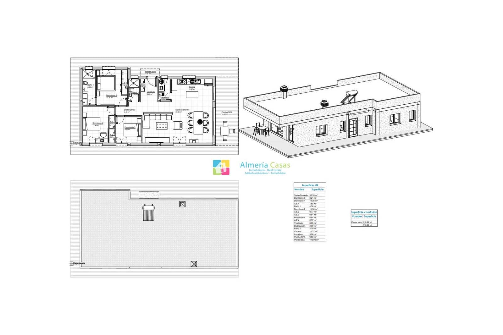 3 bedroom Villa for sale in Arboleas with pool garage - € 295,000 (Ref: 9733588)