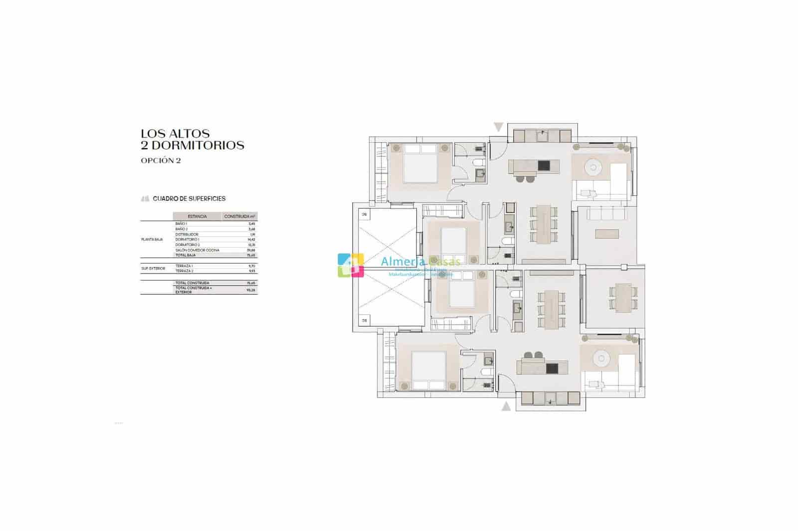 2 bedroom Apartment for sale in Mojacar with pool - € 350,000 (Ref: 9747142)