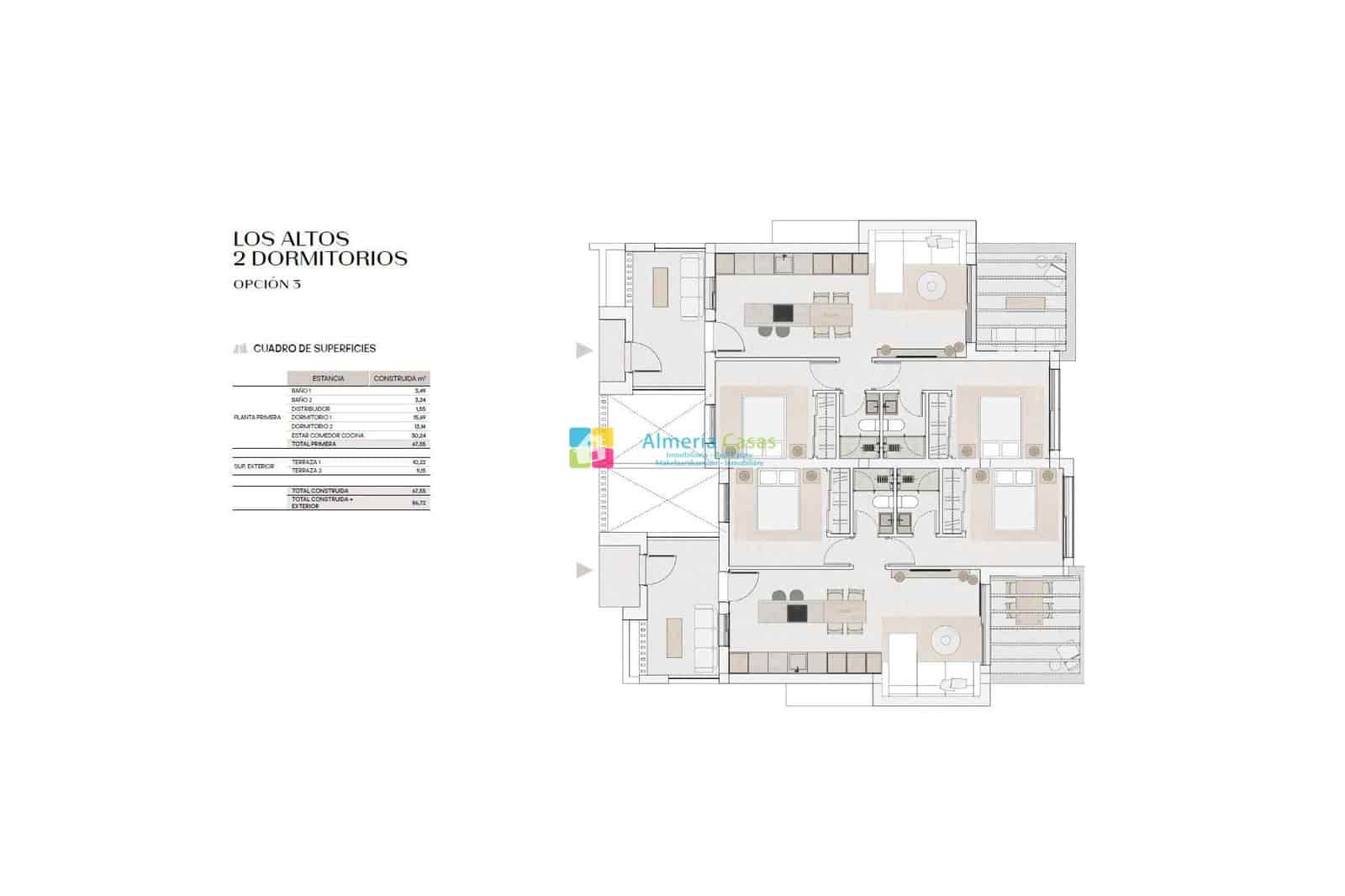 2 bedroom Apartment for sale in Mojacar with pool - € 350,000 (Ref: 9747142)