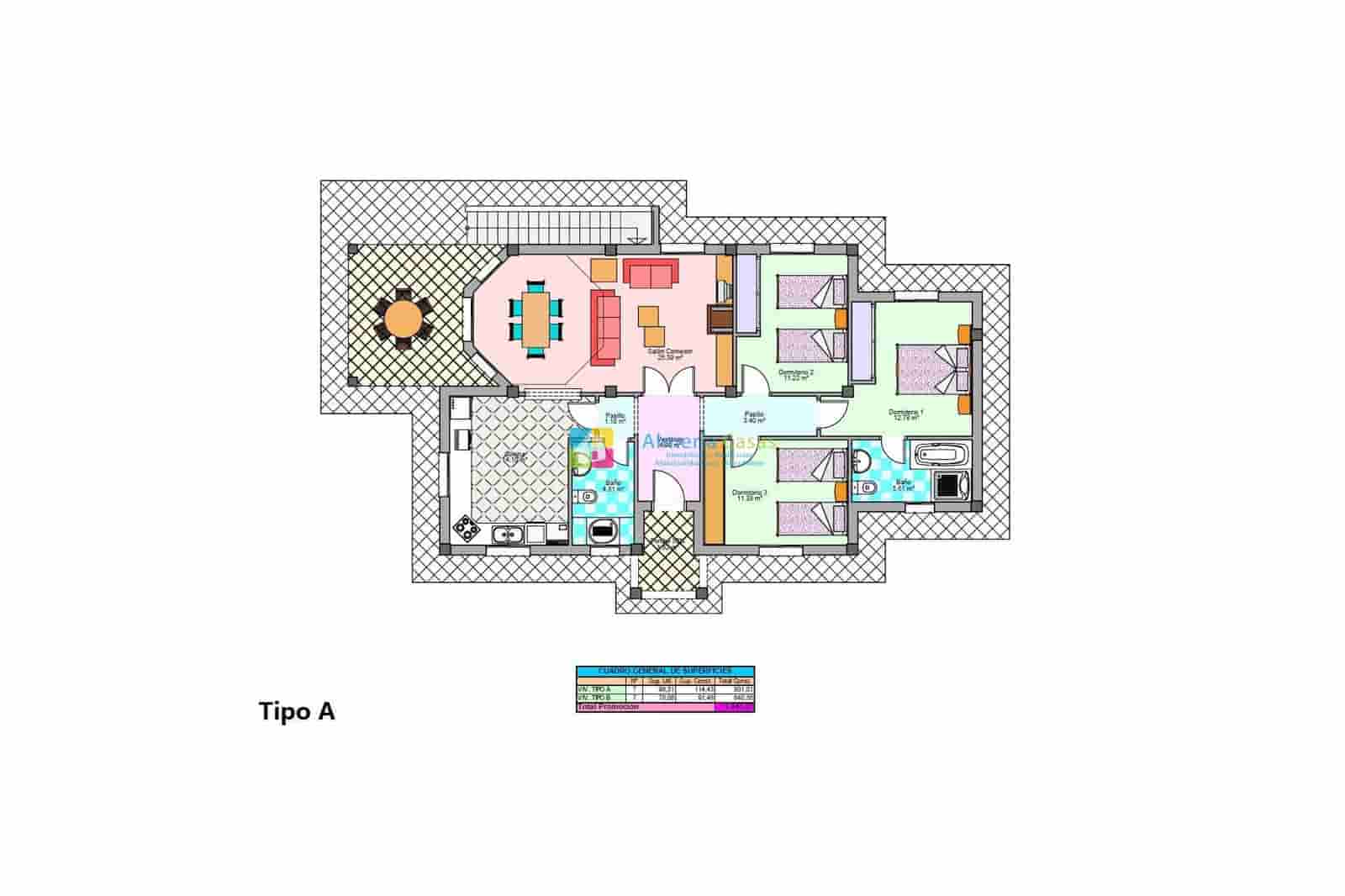 3 makuuhuone Huvila myytävänä paikassa Arboleas mukana uima-altaan - 265 000 € (Ref: 9781365)