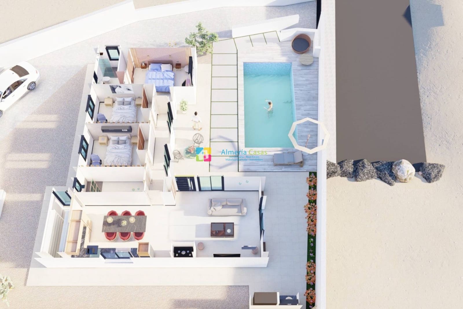 3 sypialnia Willa na sprzedaż w Arboleas z basenem garażem - 295 000 € (Ref: 9977964)