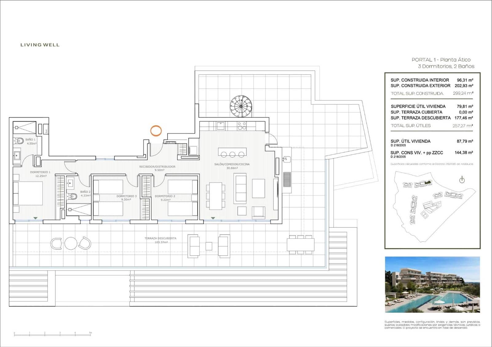 3 soveværelse Penthouse til salg i Mijas med swimmingpool garage - € 1.028.500 (Ref: 9756466)