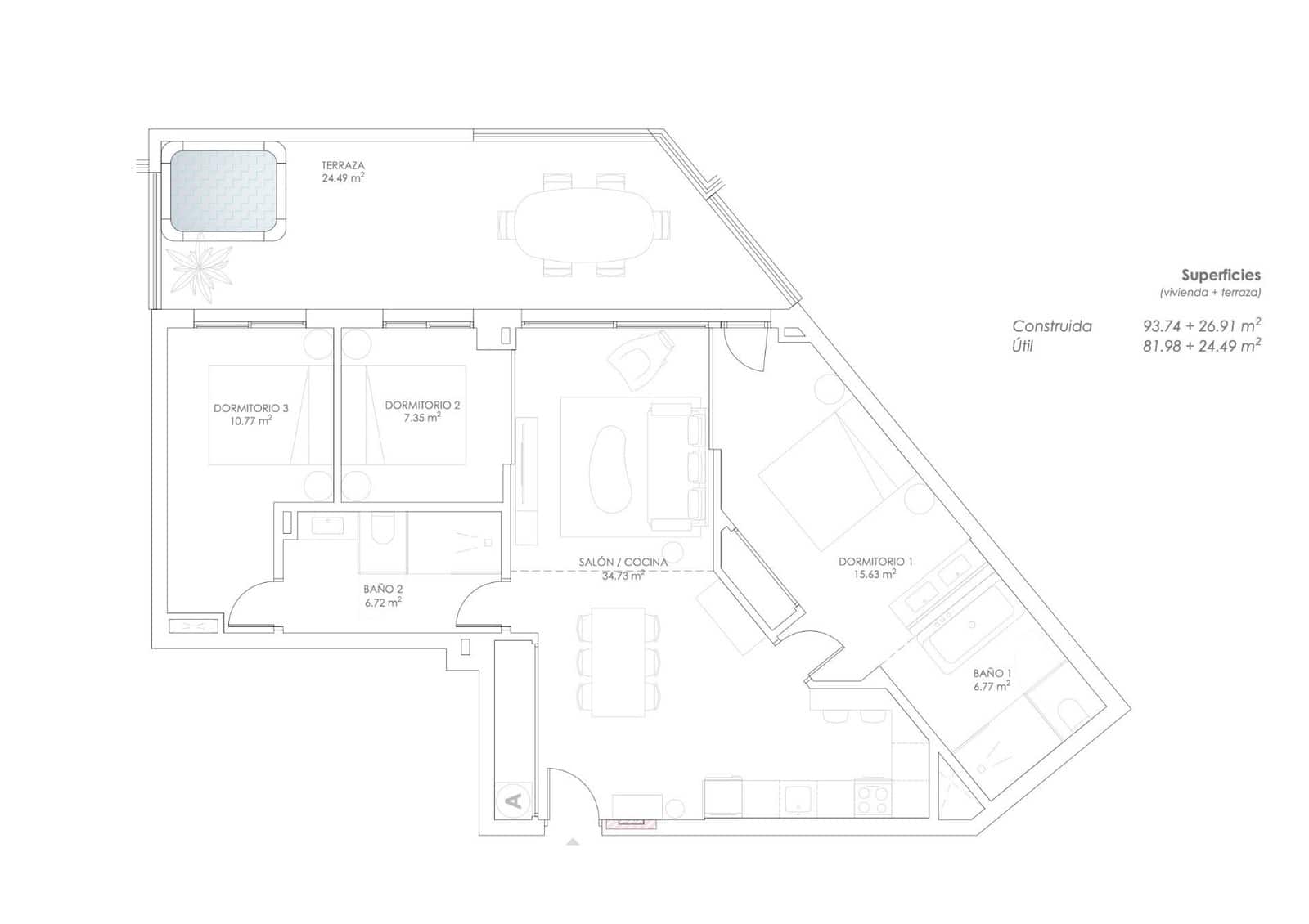 3 chambre Appartement à vendre à Fuengirola avec piscine garage - 389 000 € (Ref: 9756470)