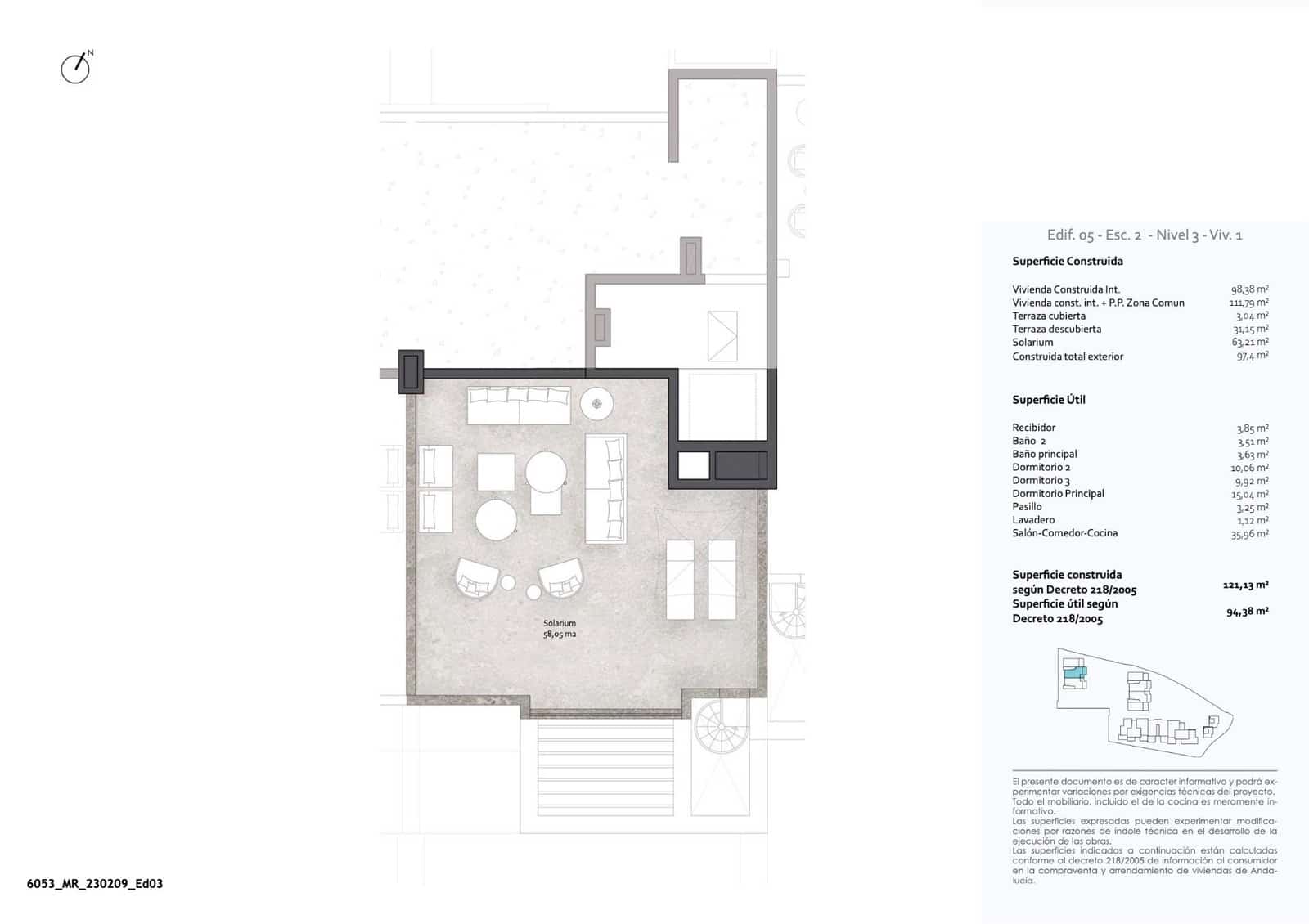 3 slaapkamer Penthouse te koop in Benalmadena met zwembad garage - € 599.000 (Ref: 9756484)