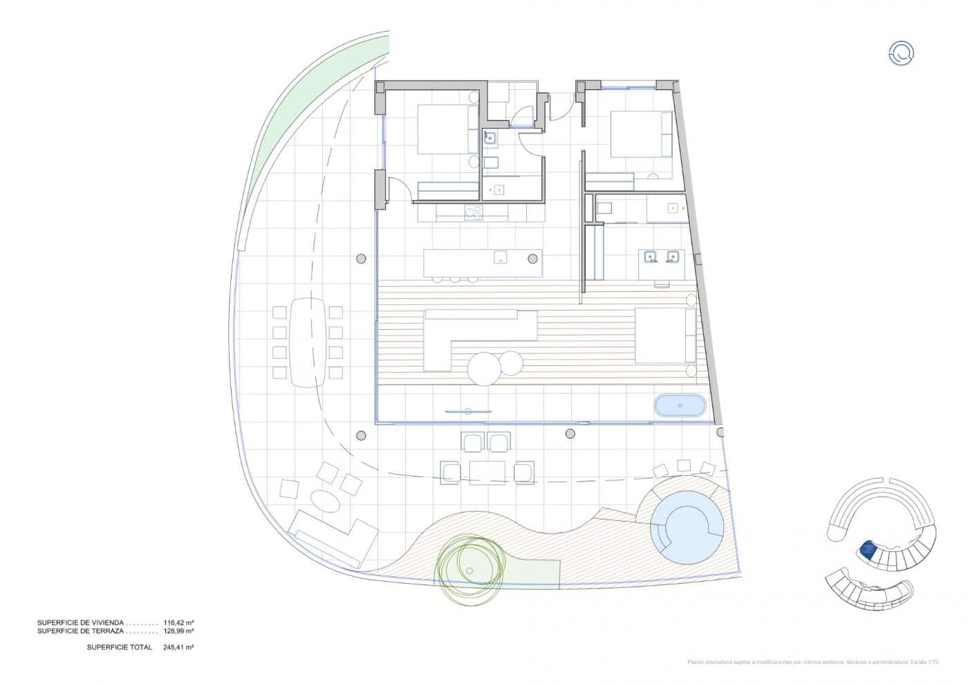 3 makuuhuone Kattohuoneisto myytävänä paikassa Carvajal mukana uima-altaan 
autotalli - 1 320 000 € (Ref: 9756568)
