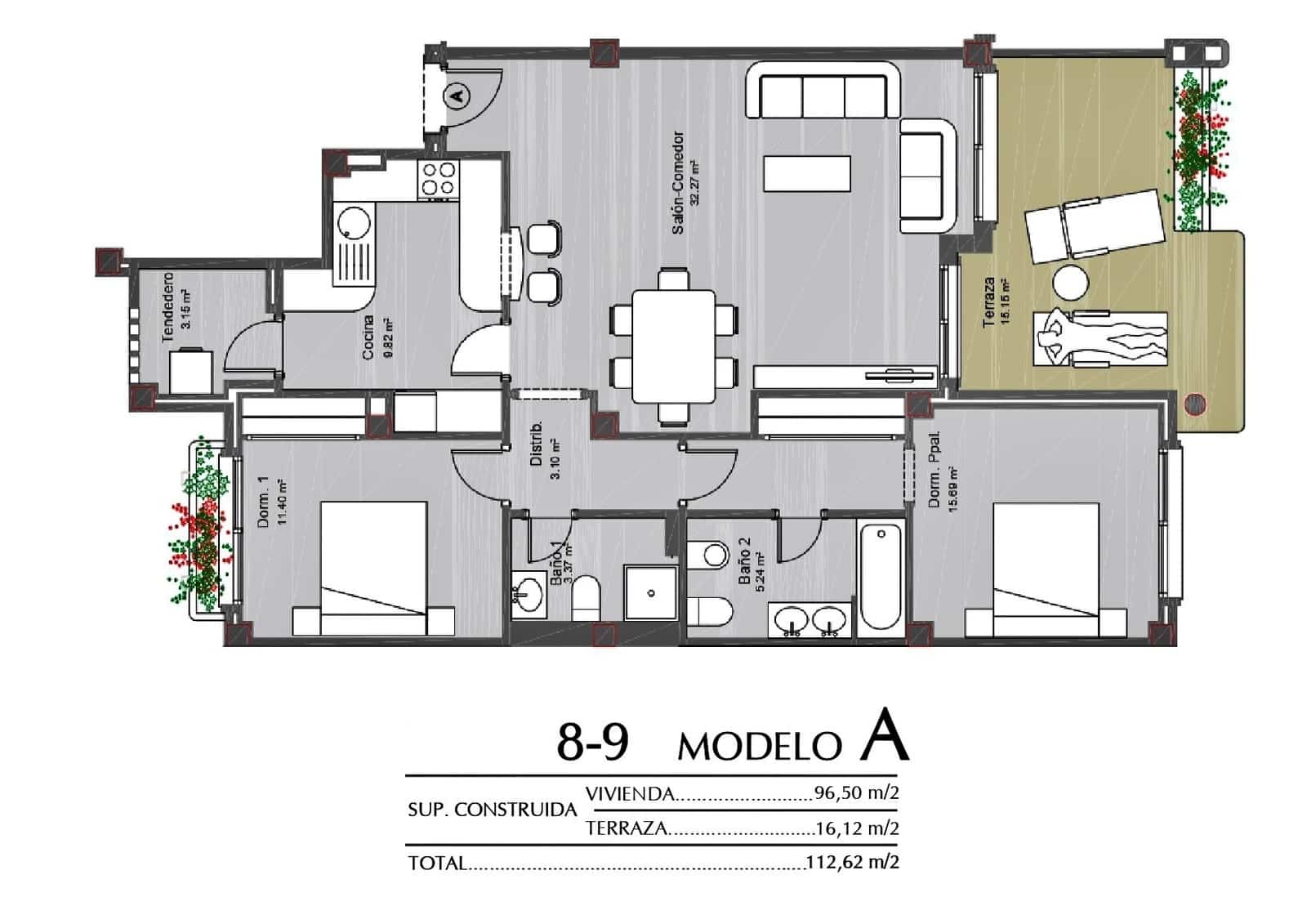 Bungalow de 2 habitaciones en Orihuela Costa en venta con piscina - 212.350 € (Ref: 9657856)