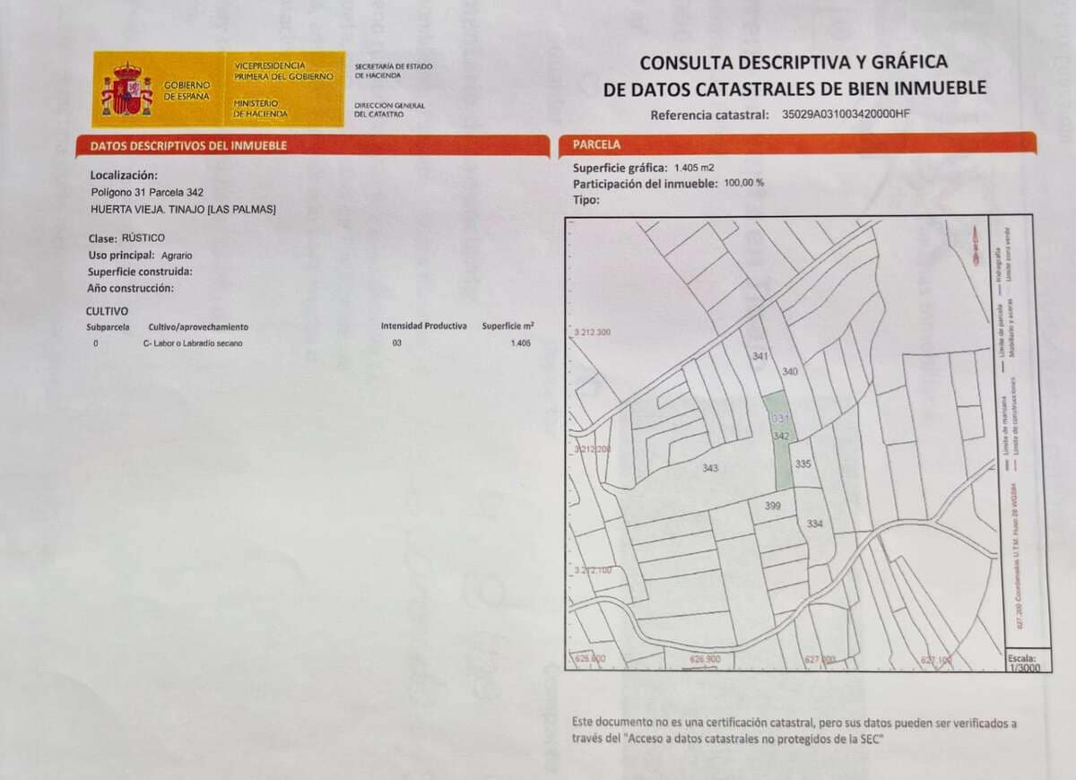 Building Plot for sale in La Vegueta - € 8,430 (Ref: 9719369)