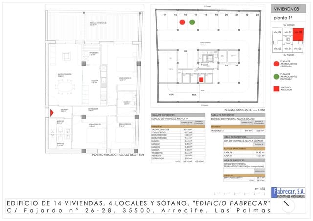 1 sypialnia Mieszkanie na sprzedaż w Arrecife z garażem - 295 000 € (Ref: 9737782)