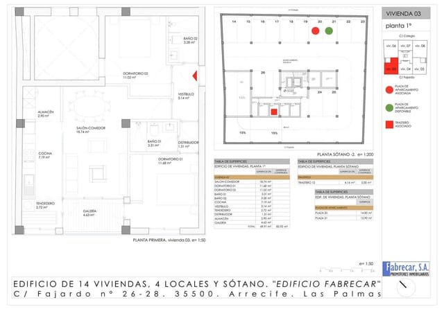 1 soverom Leilighet til salgs i Arrecife med garasje - € 295 000 (Ref: 9737782)