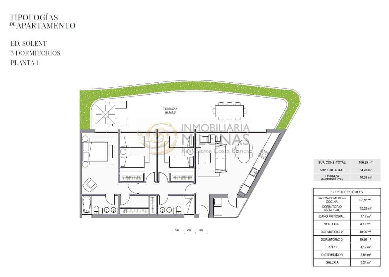 1 makuuhuone Huoneisto myytävänä paikassa Alfaz del Pi / L'Alfas del Pi mukana uima-altaan 
autotalli - 520 000 € (Ref: 6309918)
