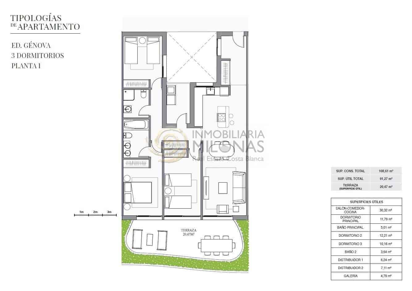 1 makuuhuone Huoneisto myytävänä paikassa Alfaz del Pi / L'Alfas del Pi mukana uima-altaan 
autotalli - 520 000 € (Ref: 6309918)
