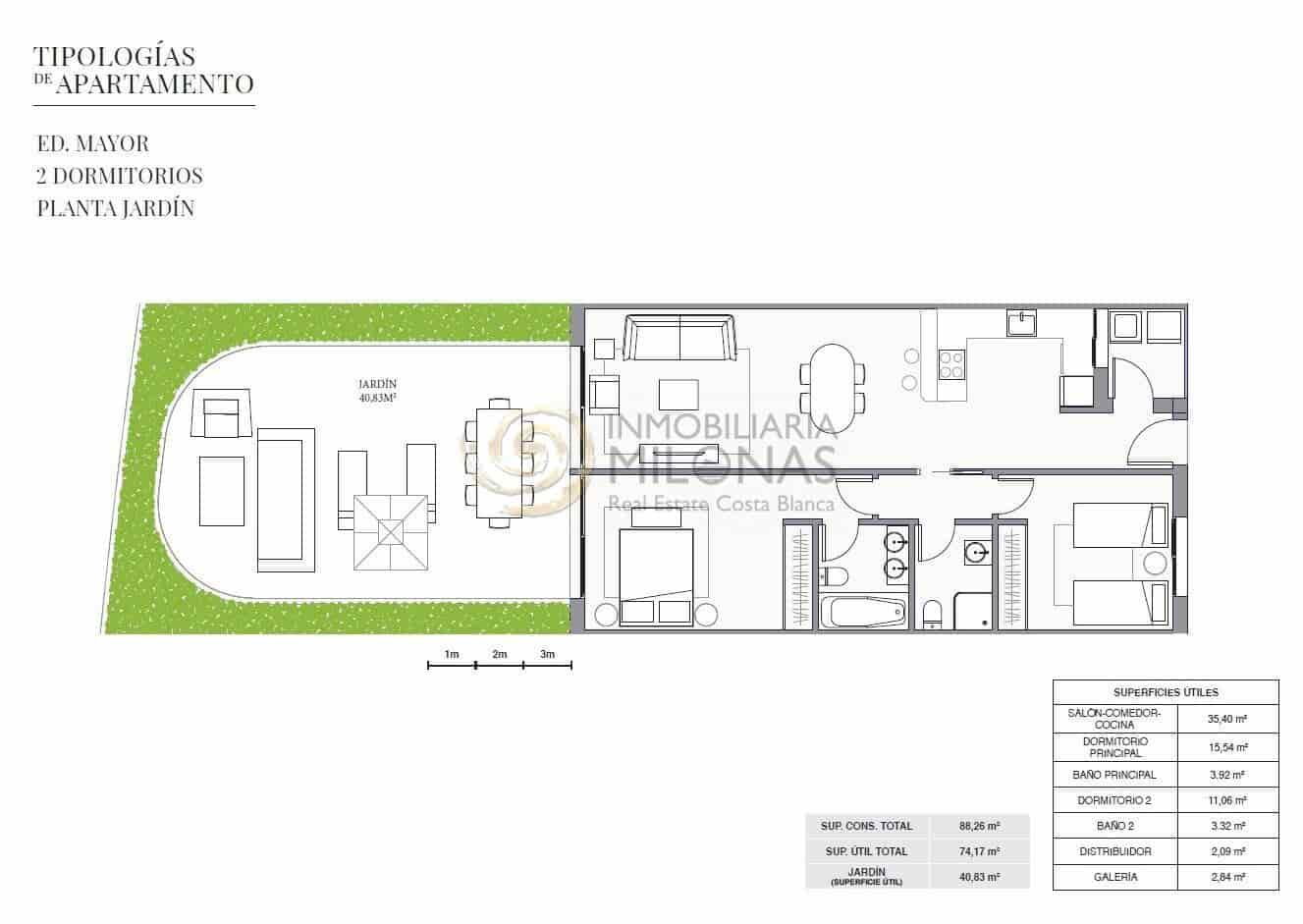 1 makuuhuone Huoneisto myytävänä paikassa Alfaz del Pi / L'Alfas del Pi mukana uima-altaan 
autotalli - 520 000 € (Ref: 6309918)
