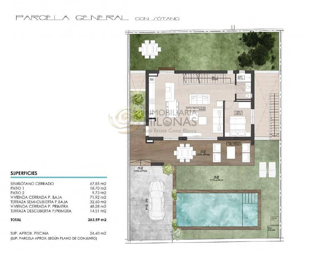 2 bedroom Villa for sale in Finestrat with pool - € 575,000 (Ref: 8865884)