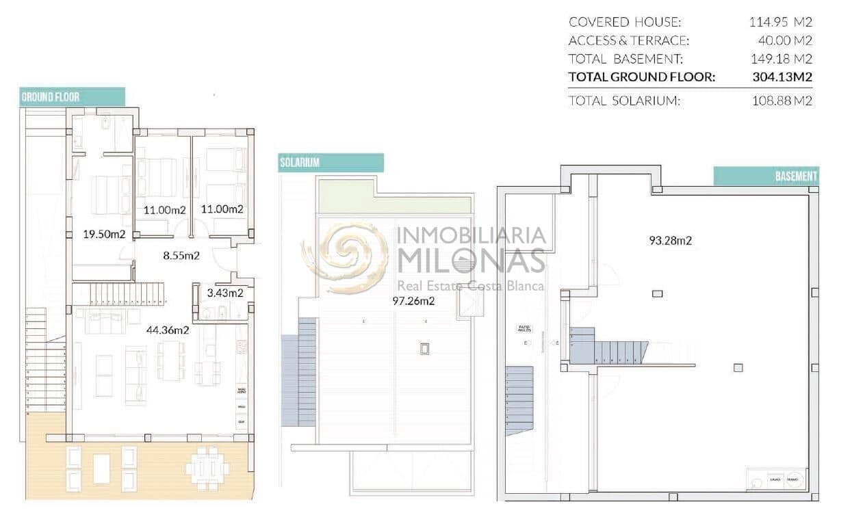3 makuuhuone Huvila myytävänä paikassa Finestrat mukana uima-altaan - 890 000 € (Ref: 8865885)
