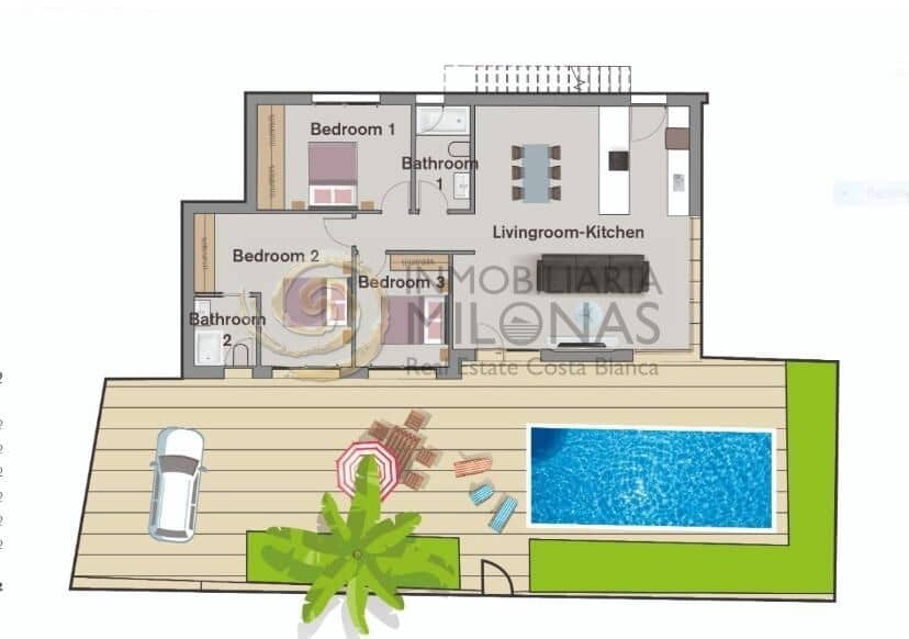 3 bedroom Villa for sale in Finestrat with pool garage - € 540,000 (Ref: 8865888)