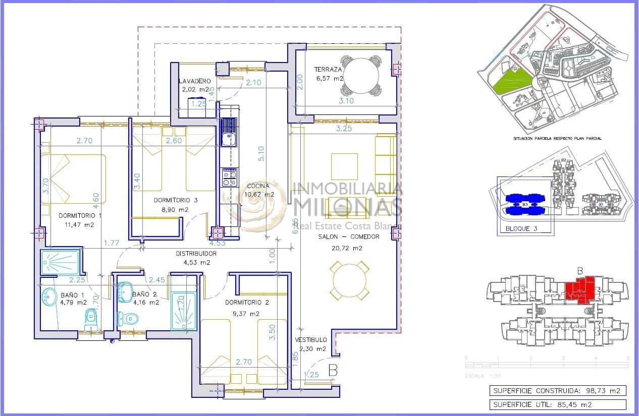 3 bedroom Apartment for sale in La Villajoyosa / Vila Joiosa with pool garage - € 360,000 (Ref: 8865939)