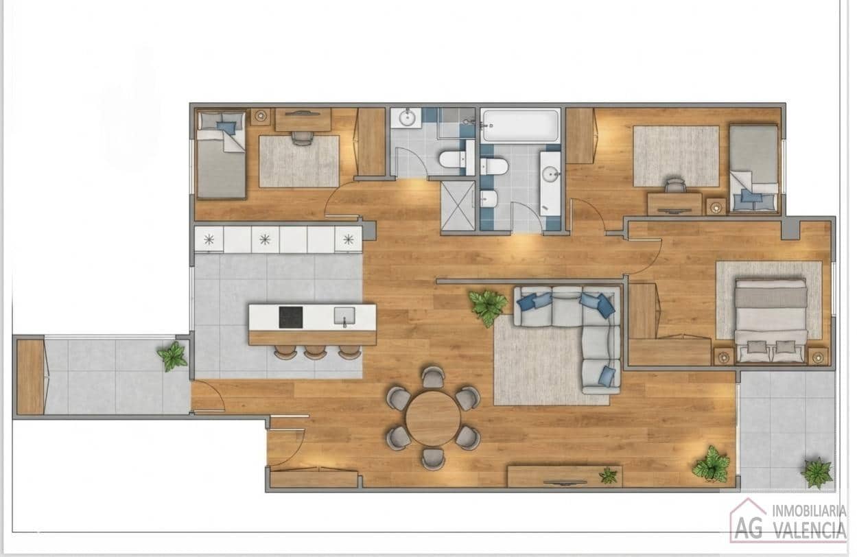 3 soveværelse Lejlighed til salg i Valencia by - € 360.000 (Ref: 9467751)
