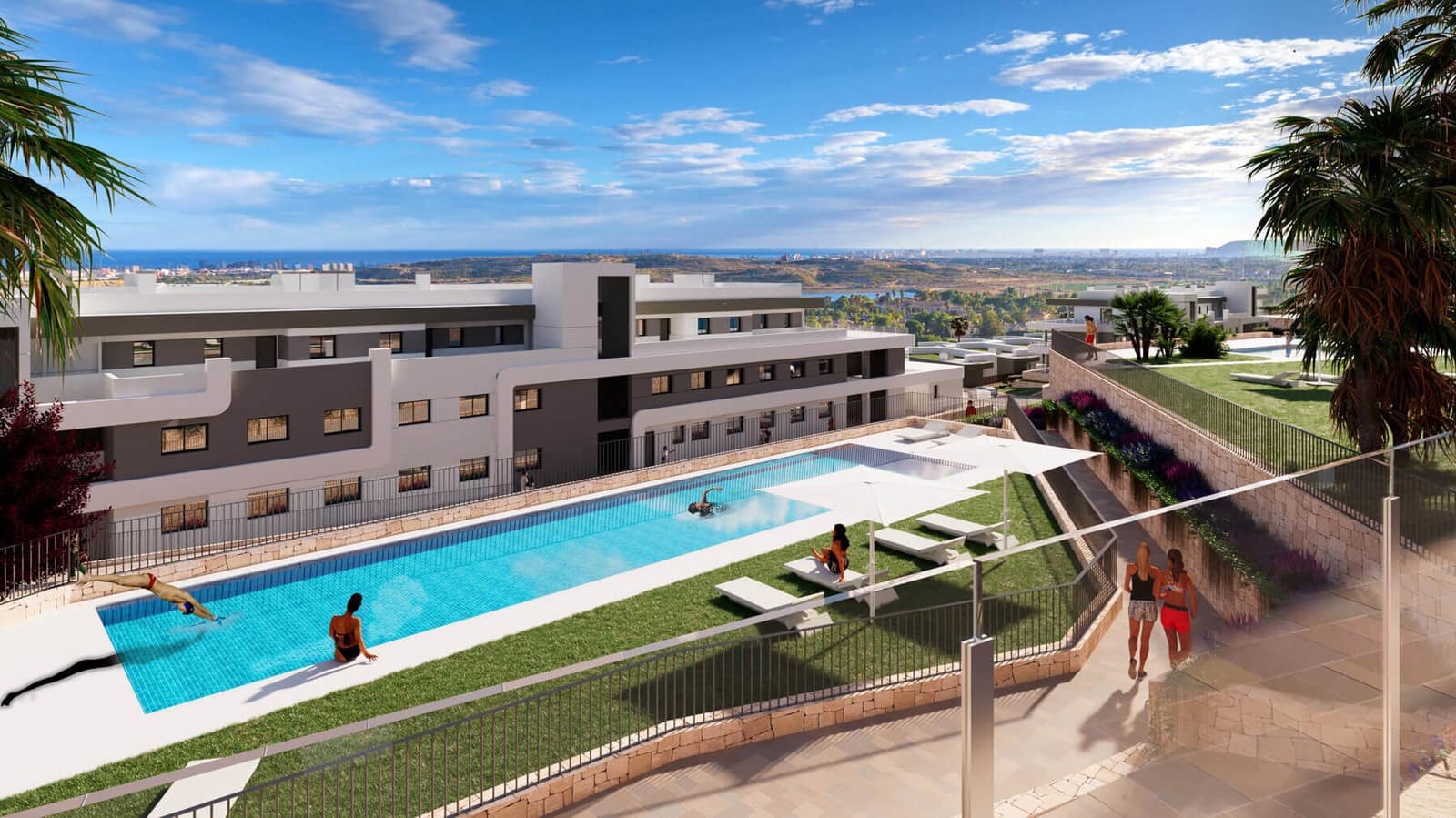 2 soveværelse Lejlighed til salg i Muchamiel / Mutxamel med swimmingpool garage - € 330.000 (Ref: 10164698)