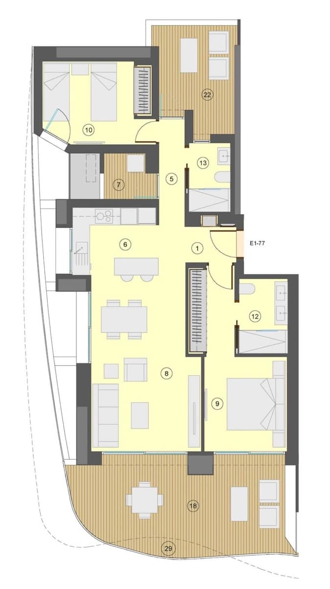 3 slaapkamer Appartement te koop in Benidorm - € 853.000 (Ref: 9344435)