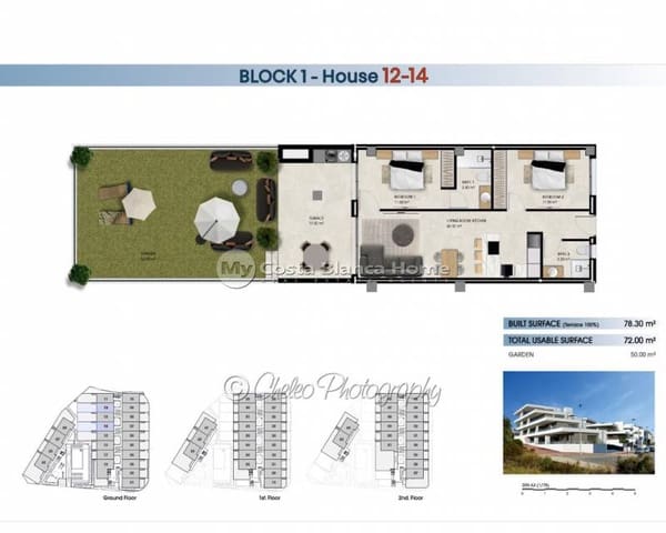 2 soverom Leilighet til salgs i La Marina, Elche / Elx med svømmebasseng garasje - € 246 000 (Ref: 9446928)