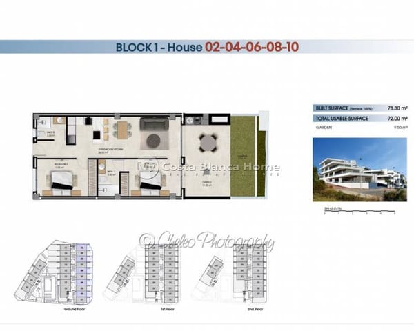 2 soverom Leilighet til salgs i La Marina, Elche / Elx med svømmebasseng garasje - € 246 000 (Ref: 9446928)