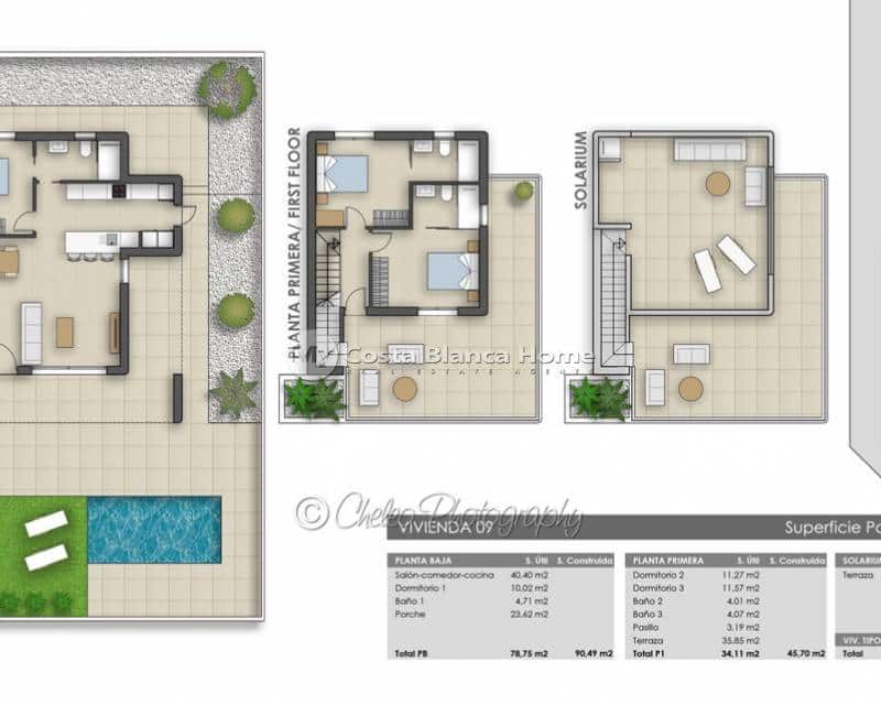 3 soverom Villa til salgs i Pilar de la Horadada med svømmebasseng - € 469 000 (Ref: 9489992)