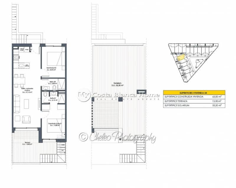 2 soveværelse Lejlighed til salg i San Fulgencio med swimmingpool - € 233.900 (Ref: 9550150)