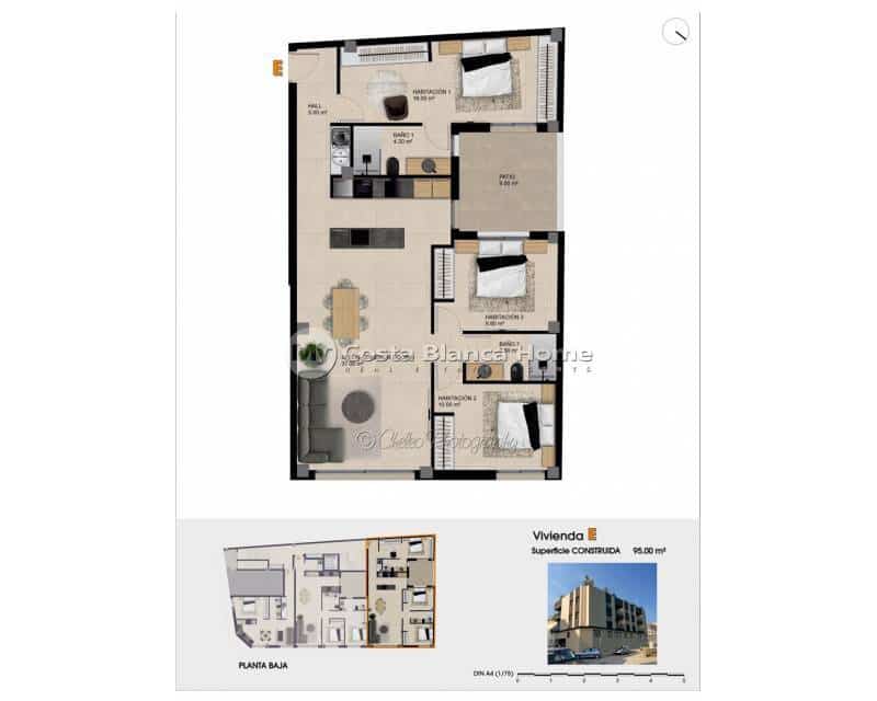1 makuuhuone Huoneisto myytävänä paikassa Catral mukana uima-altaan - 113 000 € (Ref: 9671291)