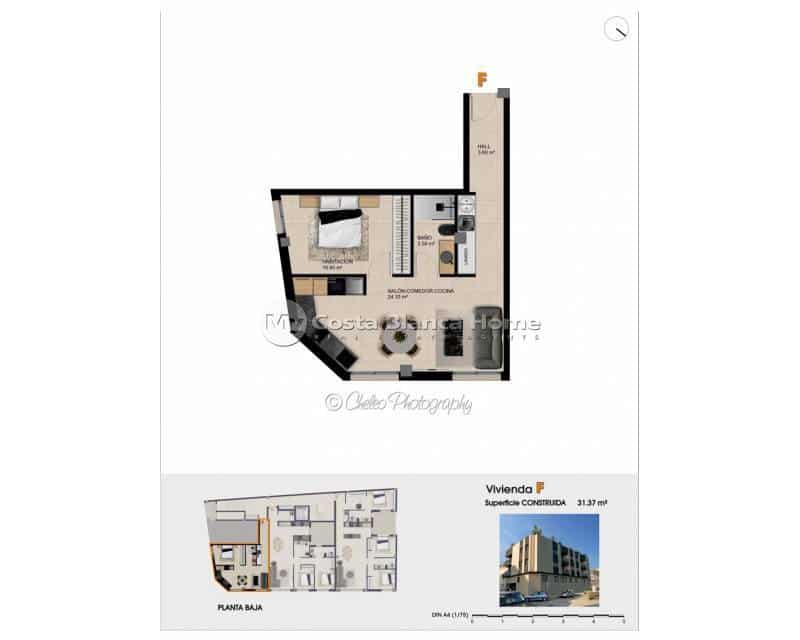 1 makuuhuone Huoneisto myytävänä paikassa Catral mukana uima-altaan - 113 000 € (Ref: 9671291)