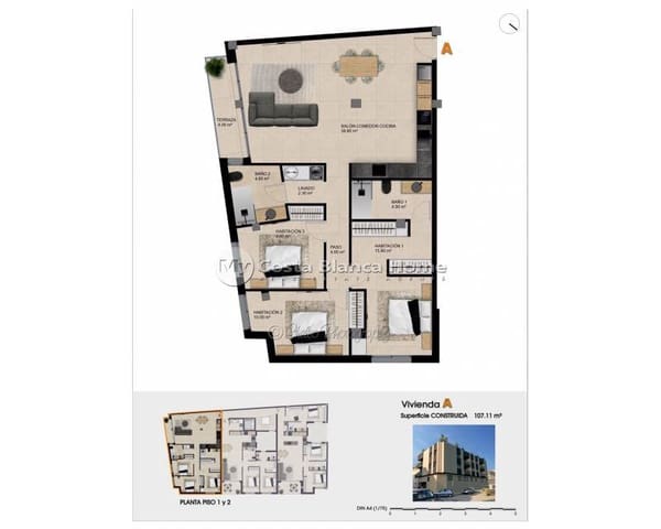 1 Zimmer Apartment zu verkaufen in Catral mit Pool - 113.000 € (Ref: 9671291)