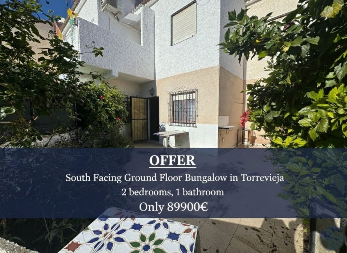 2 quarto Bungalow para venda em Torrevieja - 89 900 € (Ref: 9417429)