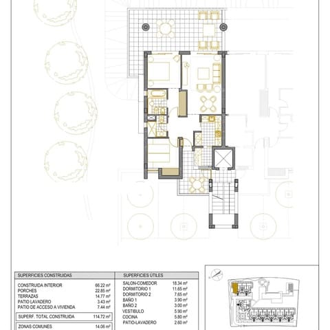 2 sypialnia Apartament na sprzedaż w Valle del Este, Vera z basenem - 199 000 € (Ref: 10044643)