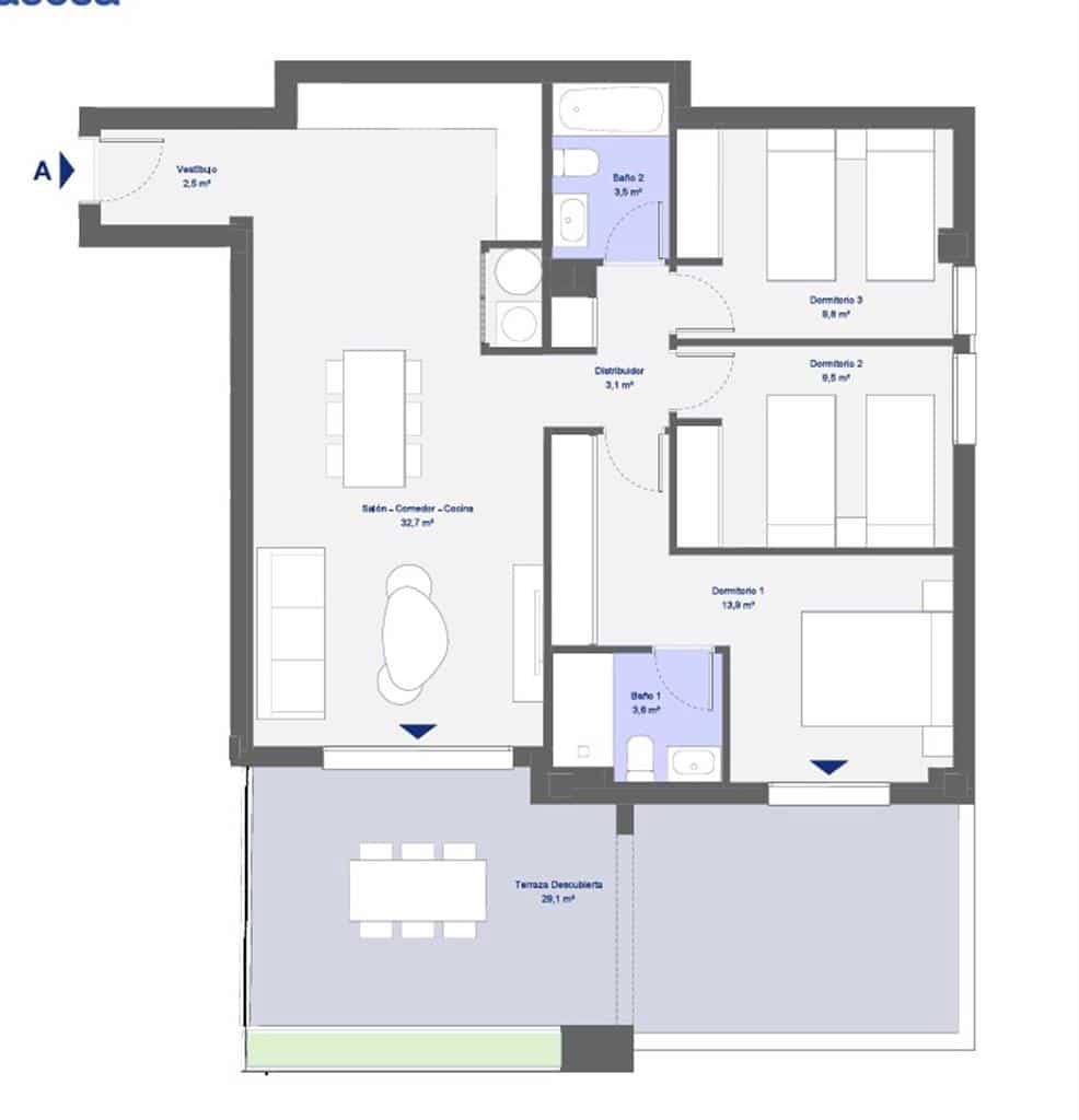 3 soverom Leilighet til salgs i San Juan de los Terreros med svømmebasseng - € 331 000 (Ref: 10099791)
