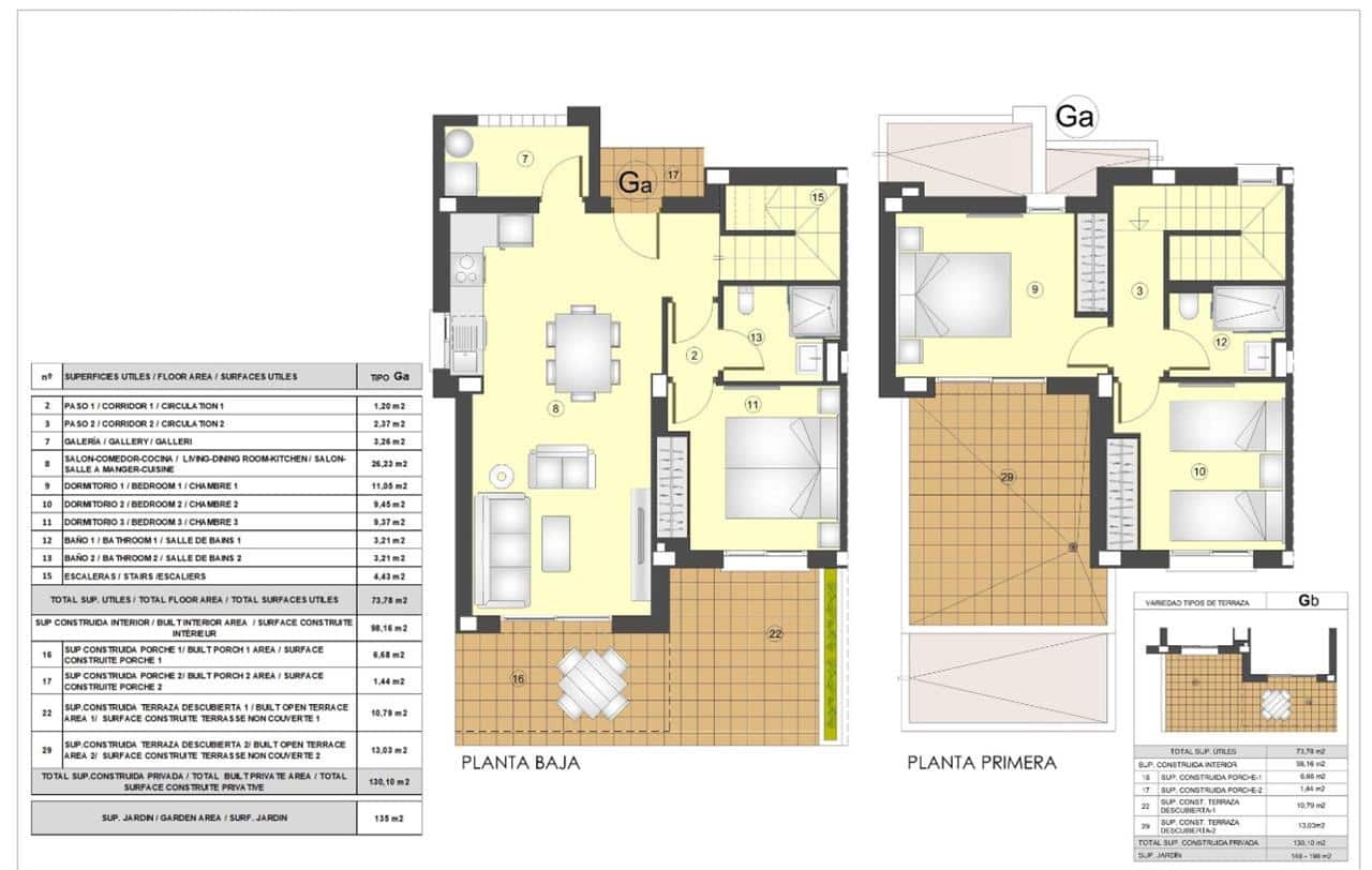 3 camera da letto Villetta a Schiera in vendita in Busot con piscina - 355.000 € (Rif: 5147230)