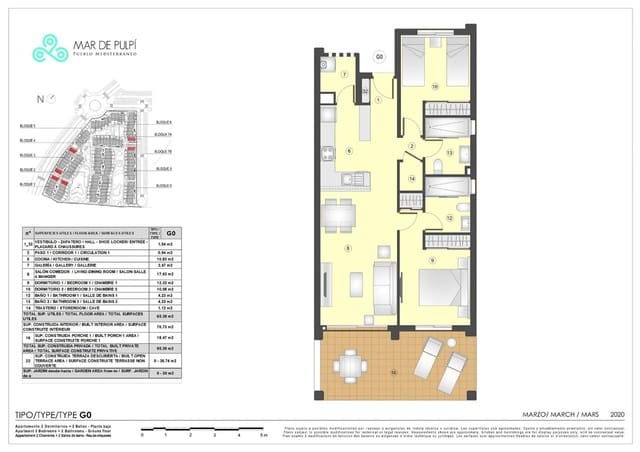 2 soveværelse Lejlighed til salg i San Juan de los Terreros, Pulpí med swimmingpool - € 222.000 (Ref: 5405575)