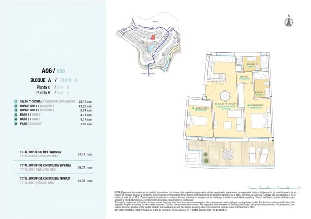 2 chambre Appartement à vendre à El Hornillo, Aguilas avec piscine - 298 000 € (Ref: 6086297)
