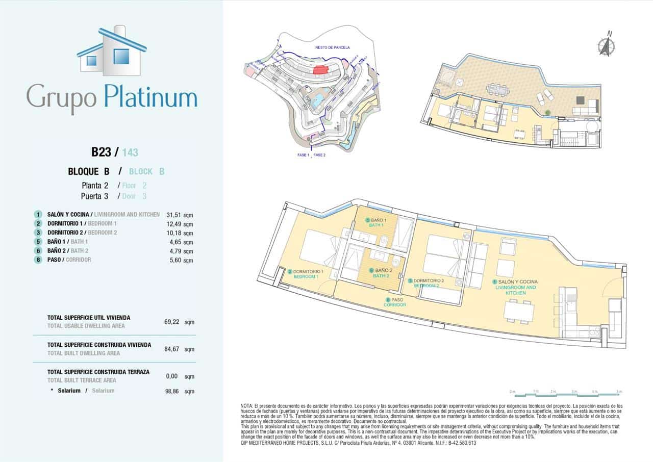 2 soveværelse Penthouse til salg i Aguilas med swimmingpool - € 427.000 (Ref: 6109233)