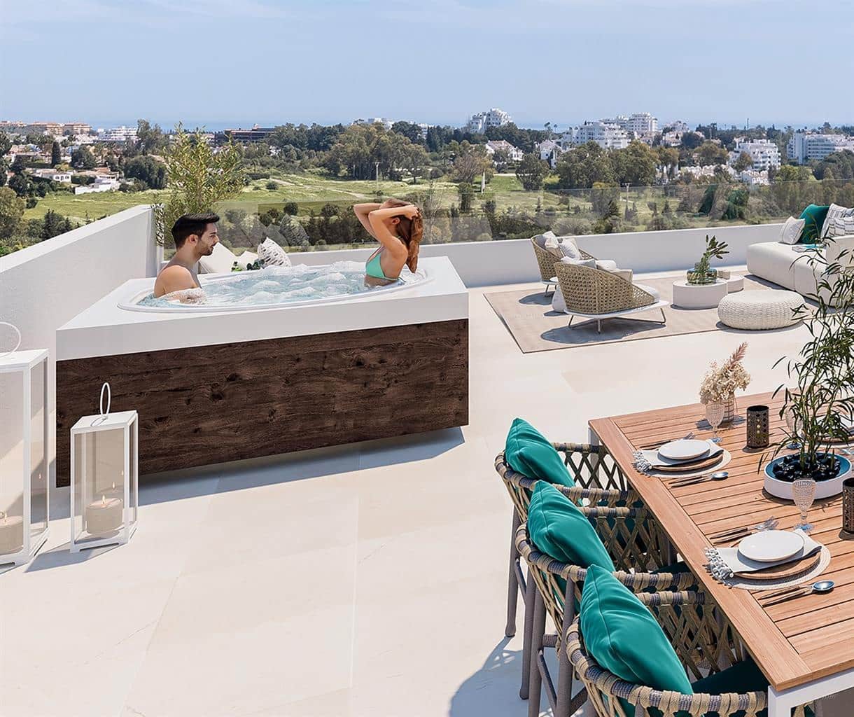 2 soveværelse Penthouse til salg i Estepona med swimmingpool - € 565.000 (Ref: 7571105)