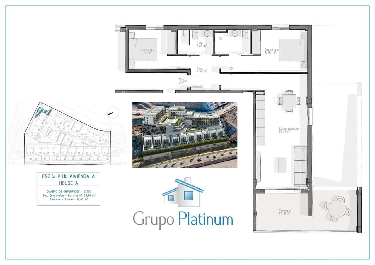 2 soverom Leilighet til salgs i Aguilas med svømmebasseng - € 267 000 (Ref: 8177096)