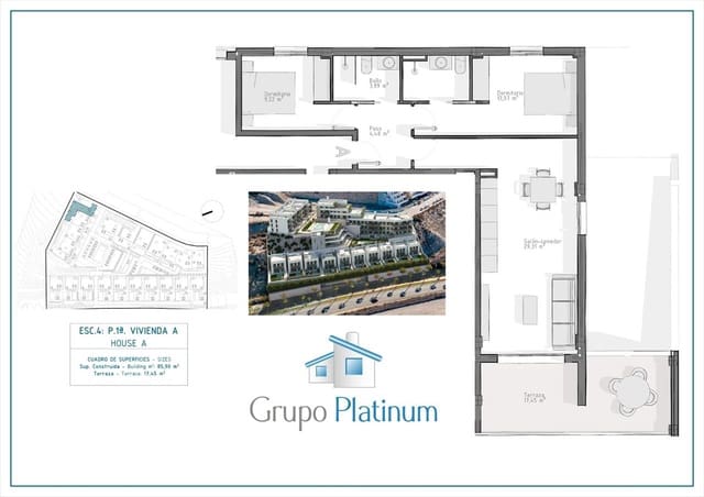 2 soveværelse Lejlighed til salg i El Hornillo, Aguilas med swimmingpool - € 267.000 (Ref: 8177096)