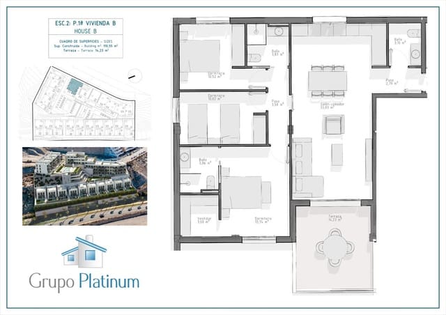3 chambre Appartement à vendre à El Hornillo, Aguilas avec piscine - 288 000 € (Ref: 8178198)