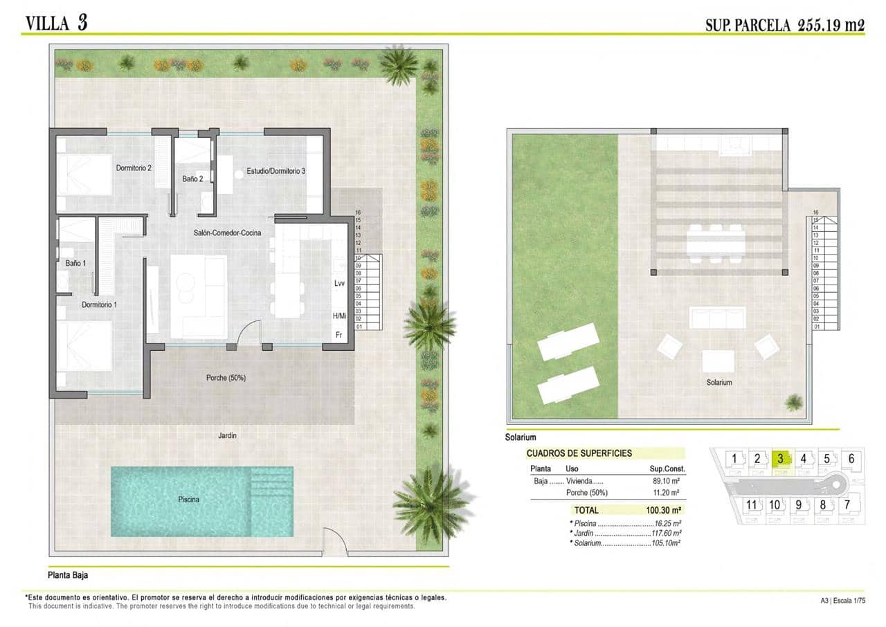 3 bedroom Villa for sale in Alhama de Murcia with pool - € 381,700 (Ref: 8193722)