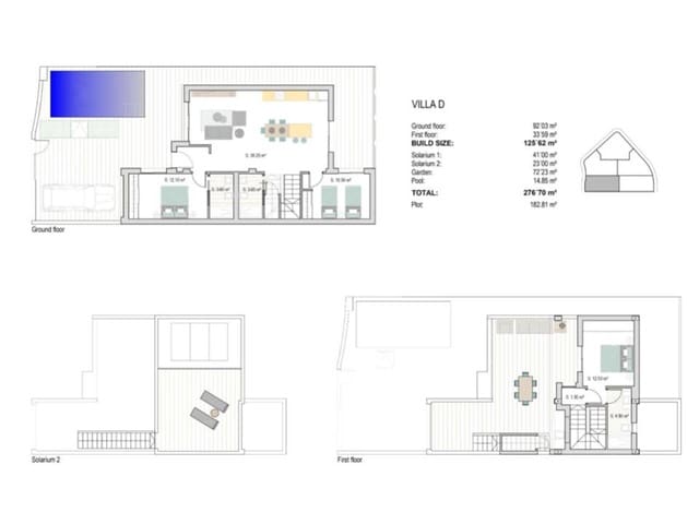 3 soveværelse Villa til salg i Roda Golf, San Javier med swimmingpool - € 429.000 (Ref: 8310507)